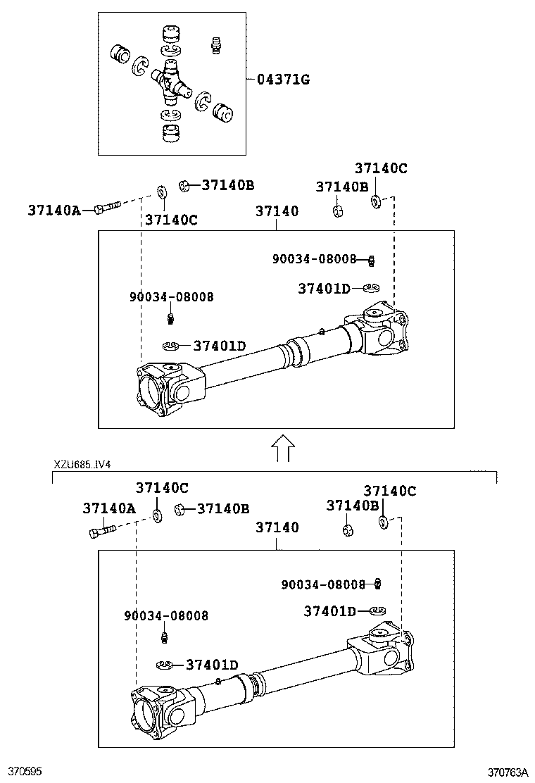  DYNA TOYOACE |  PROPELLER SHAFT UNIVERSAL JOINT