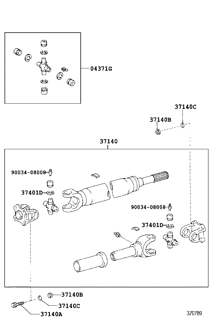  DYNA TOYOACE |  PROPELLER SHAFT UNIVERSAL JOINT