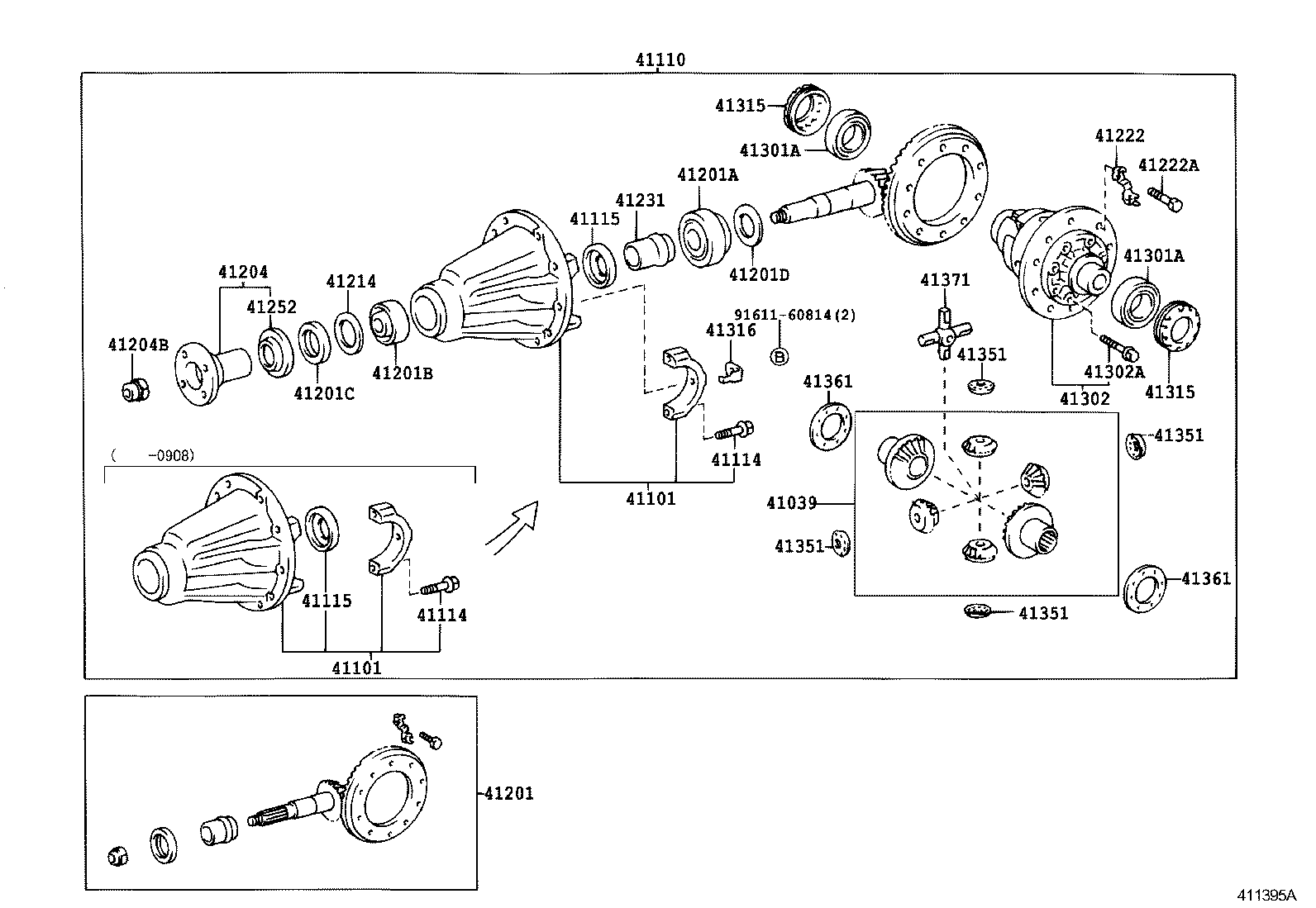  DYNA TOYOACE |  REAR AXLE HOUSING DIFFERENTIAL