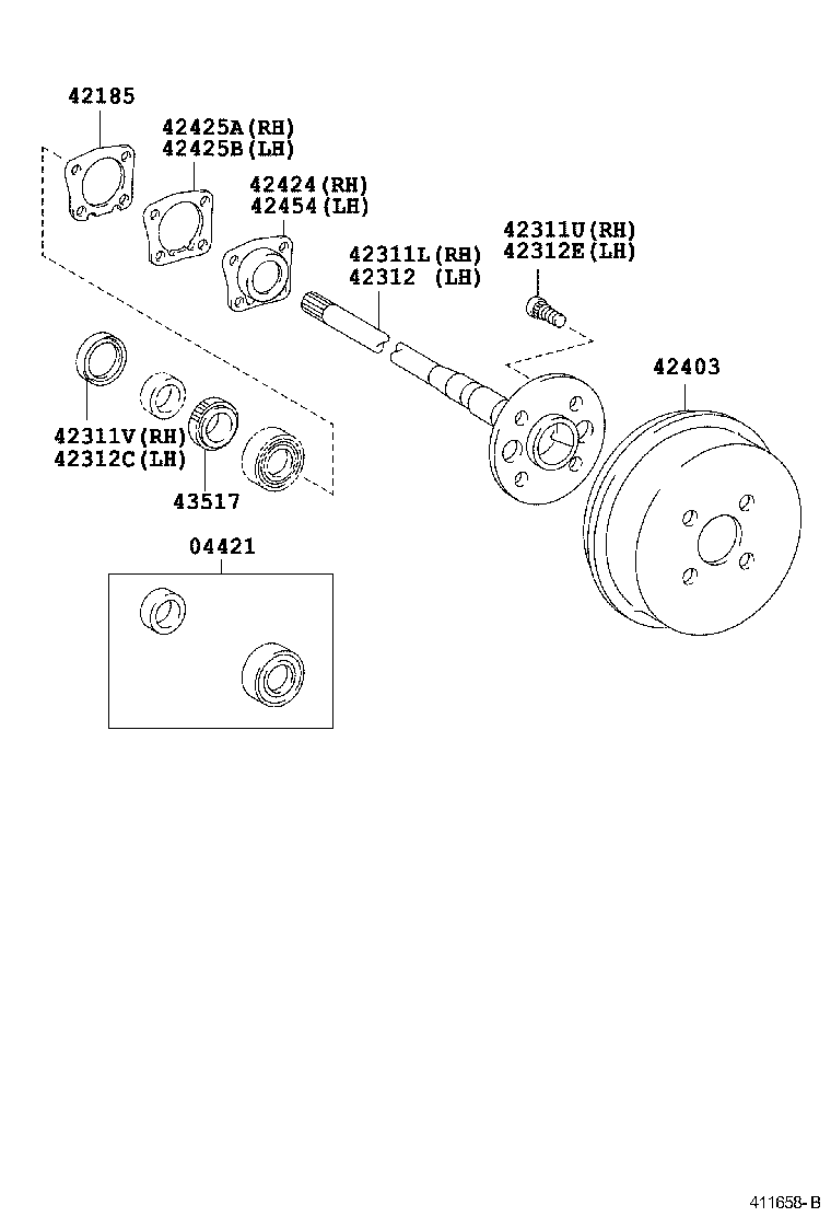  PROBOX SUCCEED |  REAR AXLE SHAFT HUB
