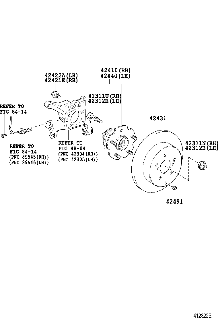  RAV4 VANGUARD |  REAR AXLE SHAFT HUB