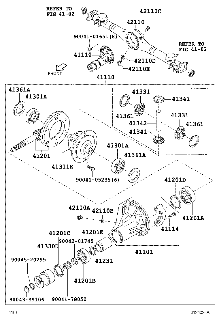  BB |  REAR AXLE HOUSING DIFFERENTIAL