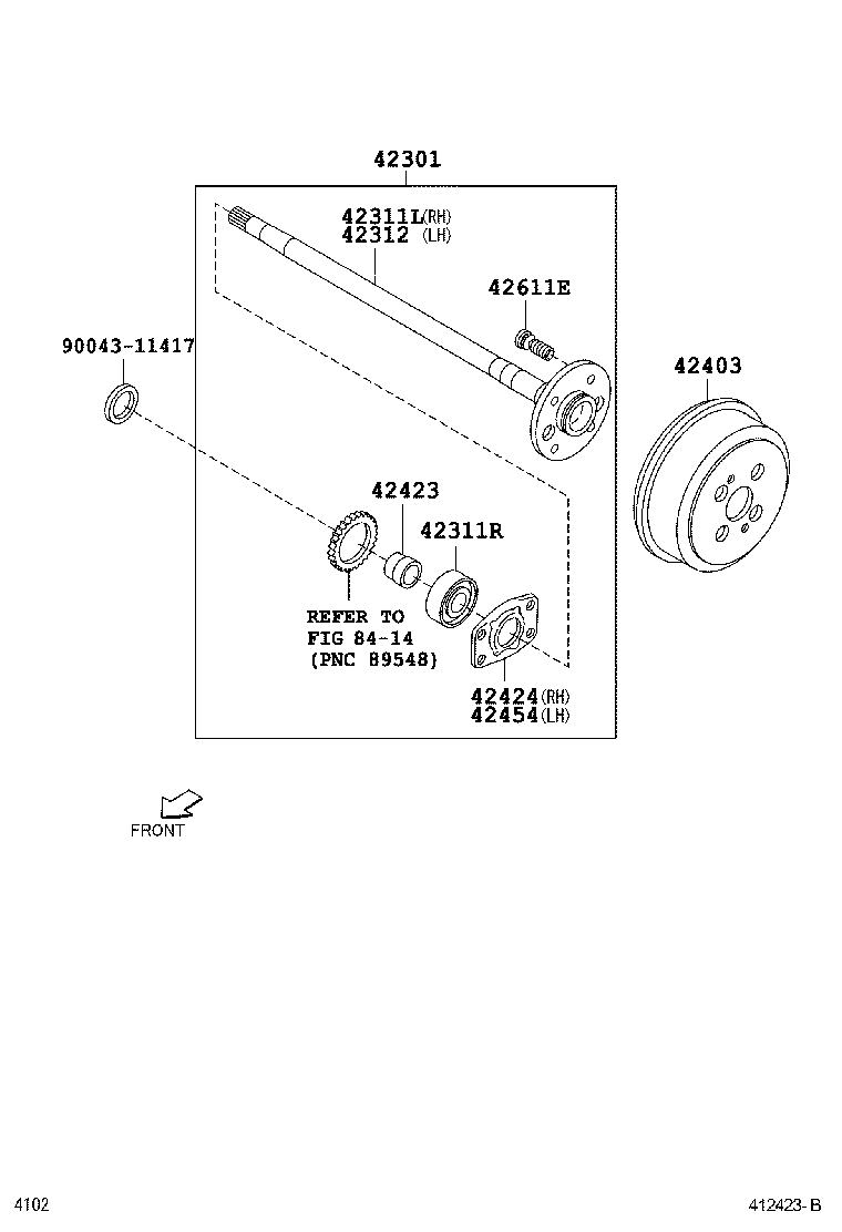  BB |  REAR AXLE SHAFT HUB