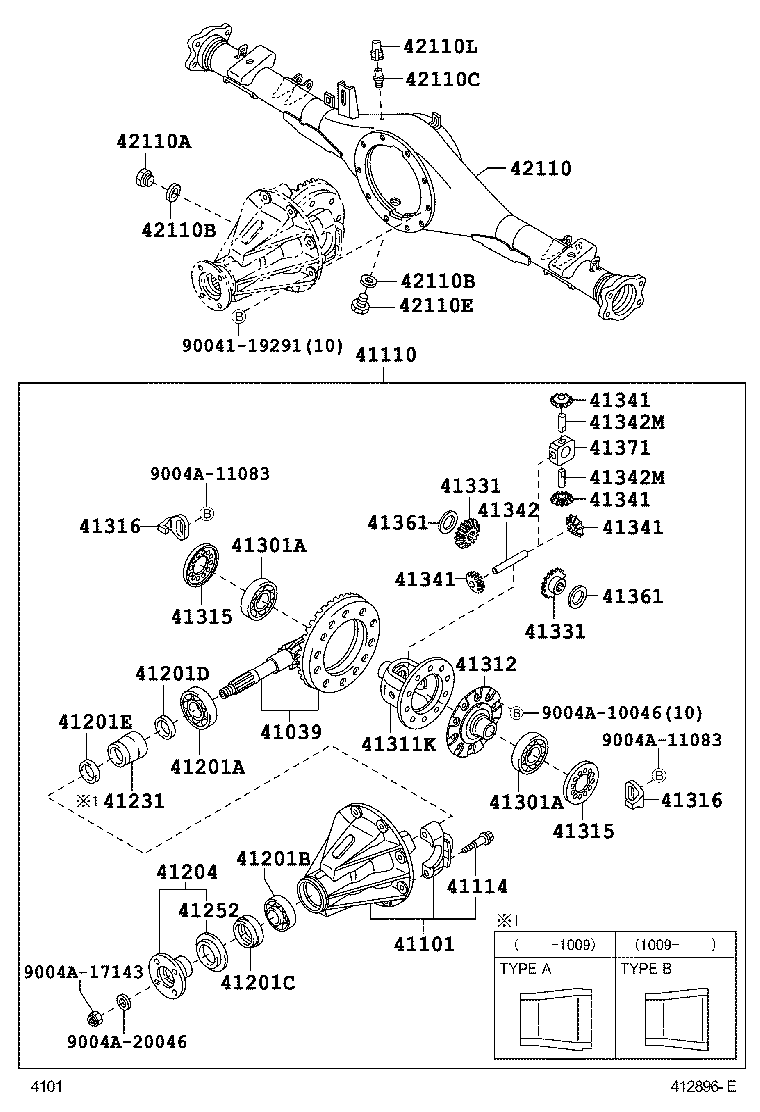  LITE TOWNACE |  REAR AXLE HOUSING DIFFERENTIAL