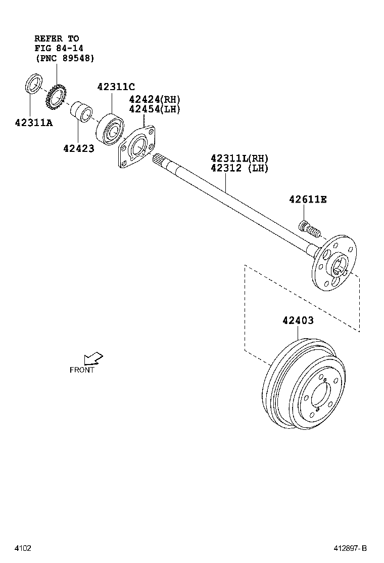  LITE TOWNACE |  REAR AXLE SHAFT HUB