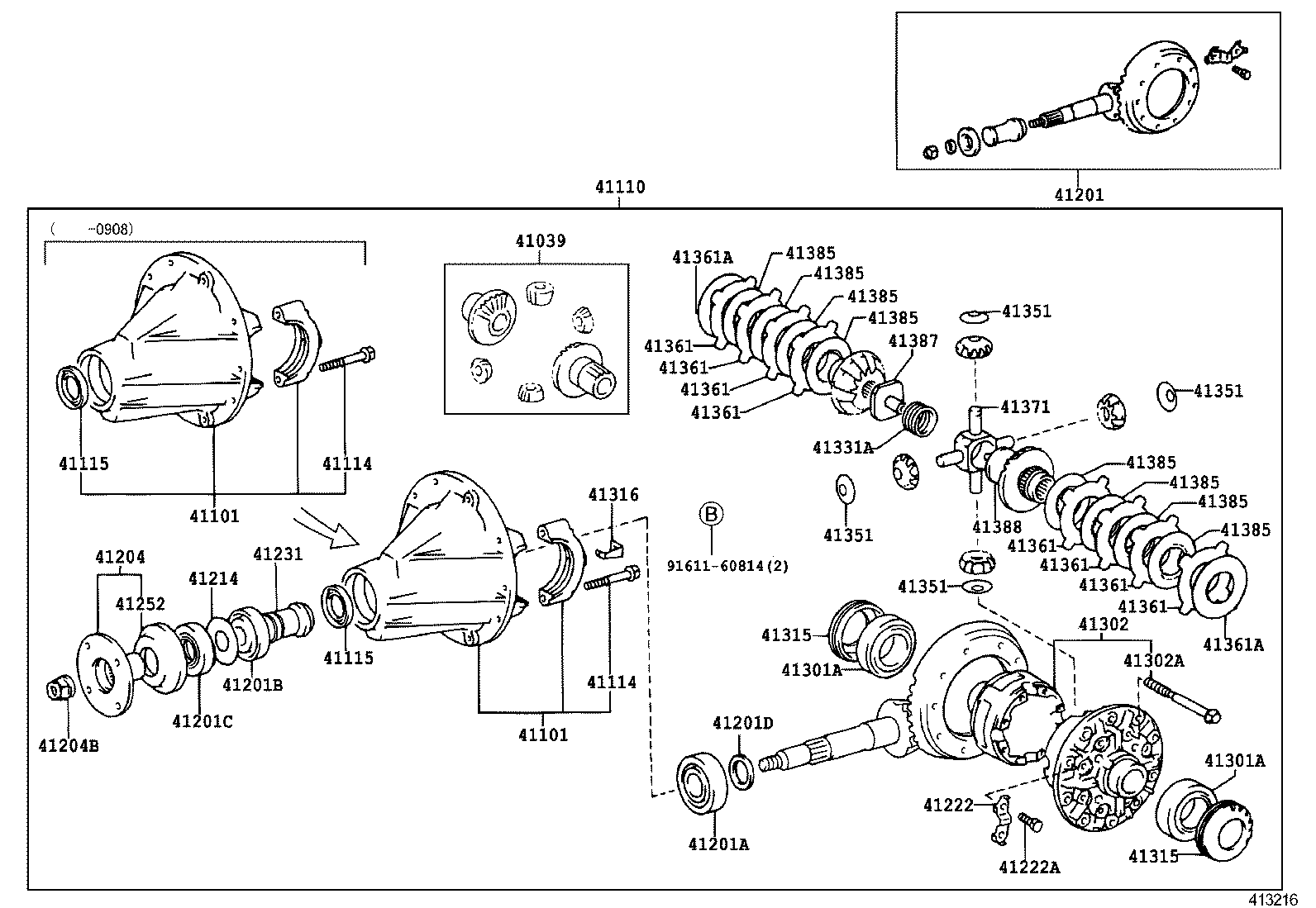  DYNA TOYOACE |  REAR AXLE HOUSING DIFFERENTIAL