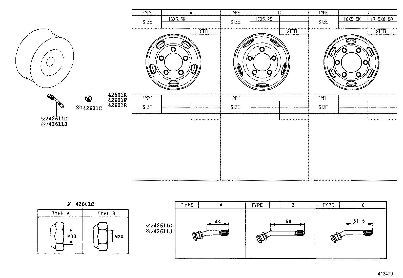  DYNA TOYOACE HV |  DISC WHEEL WHEEL CAP