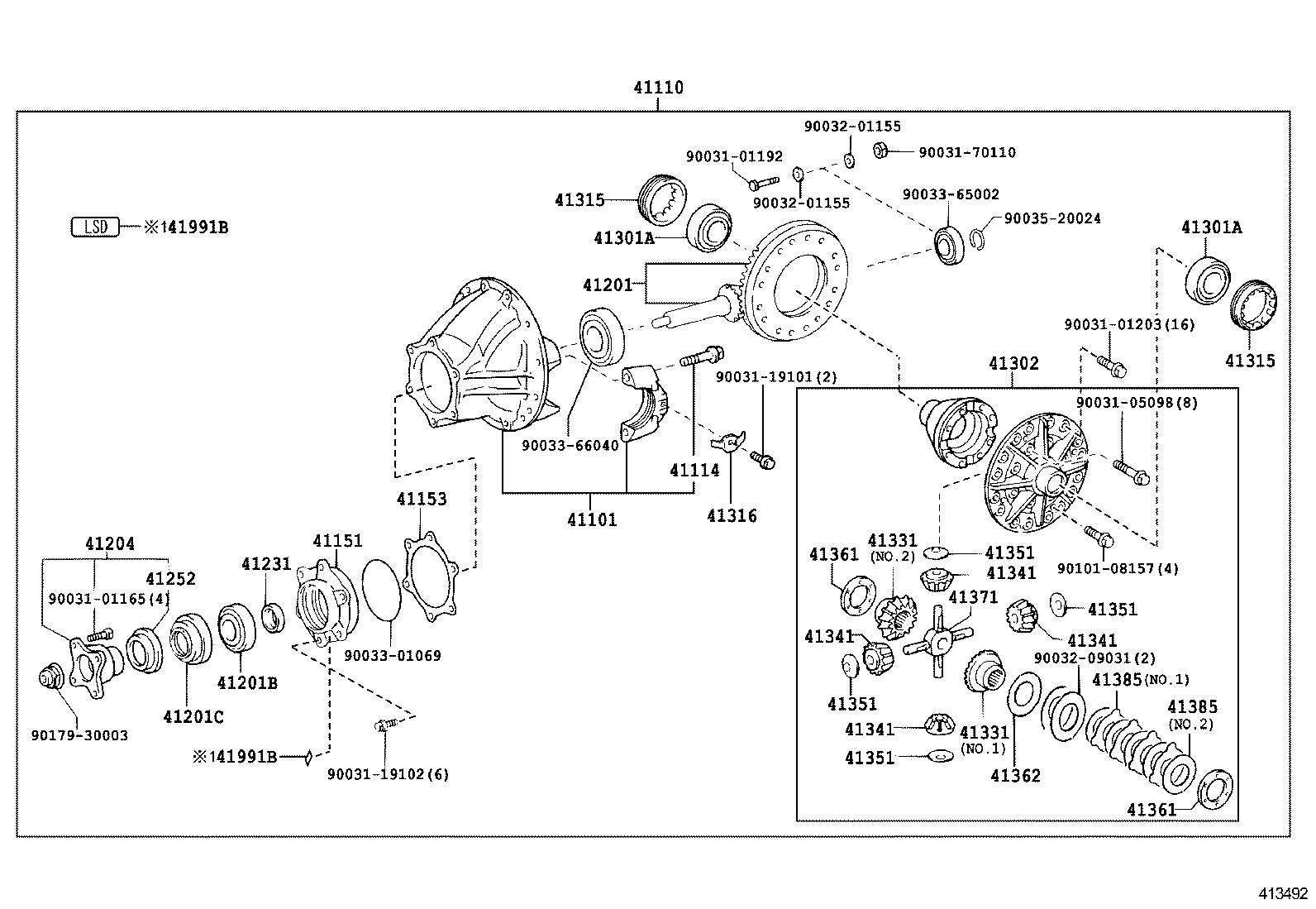  DYNA TOYOACE |  REAR AXLE HOUSING DIFFERENTIAL
