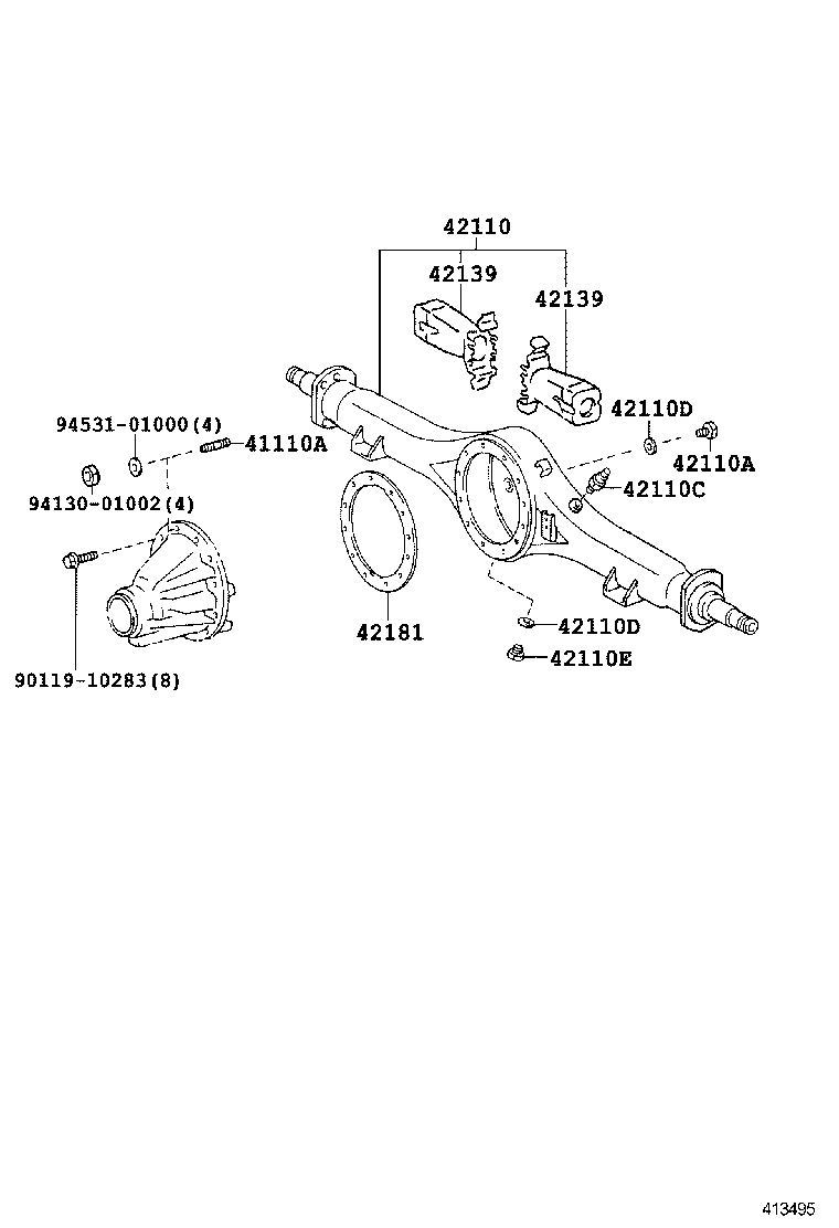  DYNA TOYOACE HV |  REAR AXLE HOUSING DIFFERENTIAL