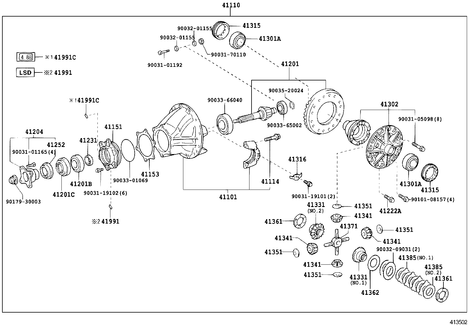  DYNA TOYOACE |  REAR AXLE HOUSING DIFFERENTIAL