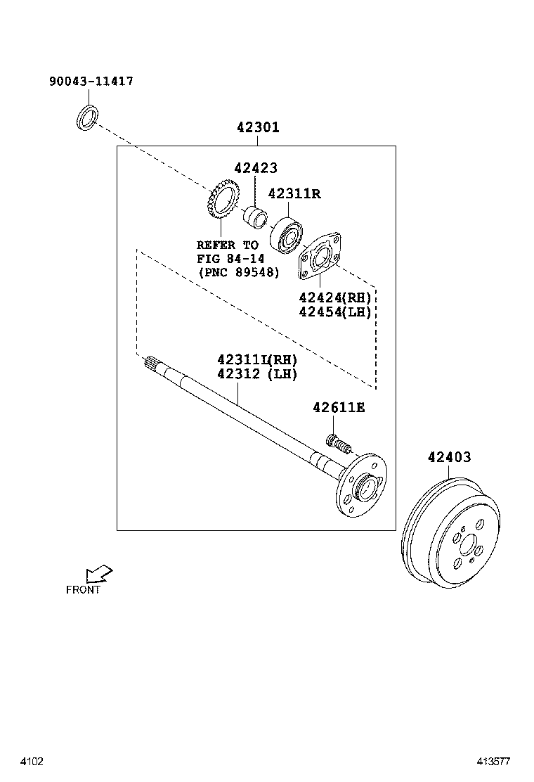 PIXIS SPACE |  REAR AXLE SHAFT HUB
