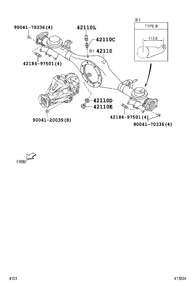  PIXIS VAN |  REAR AXLE HOUSING DIFFERENTIAL