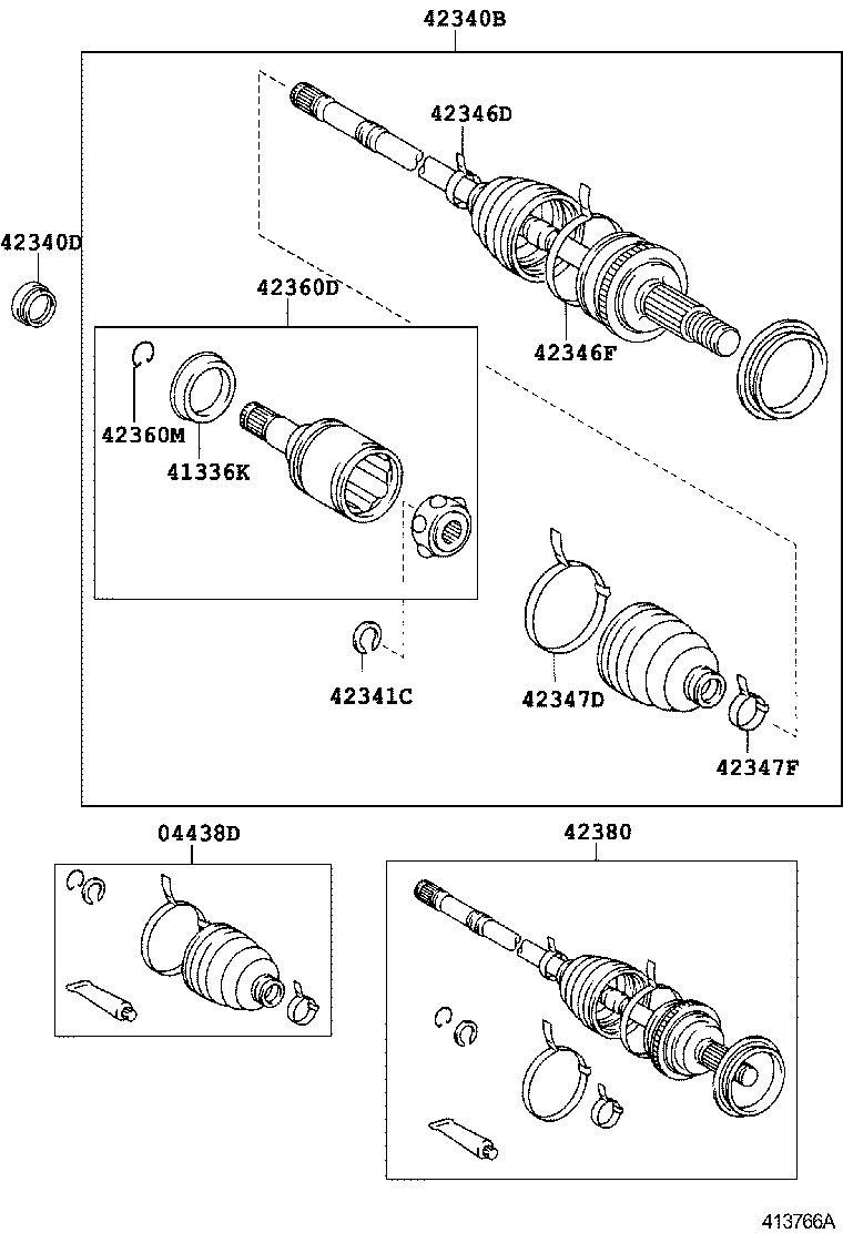  PORTE SPADE |  REAR AXLE SHAFT HUB