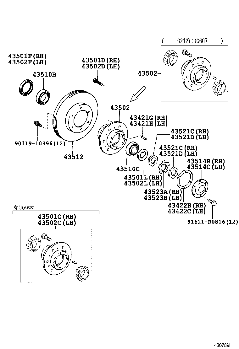  DYNA TOYOACE |  FRONT AXLE HUB
