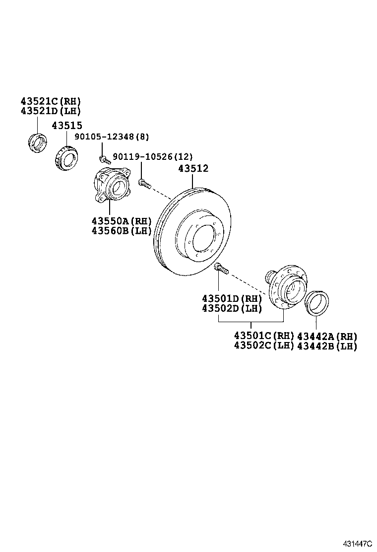  HIACE REGIUSACE |  FRONT AXLE HUB
