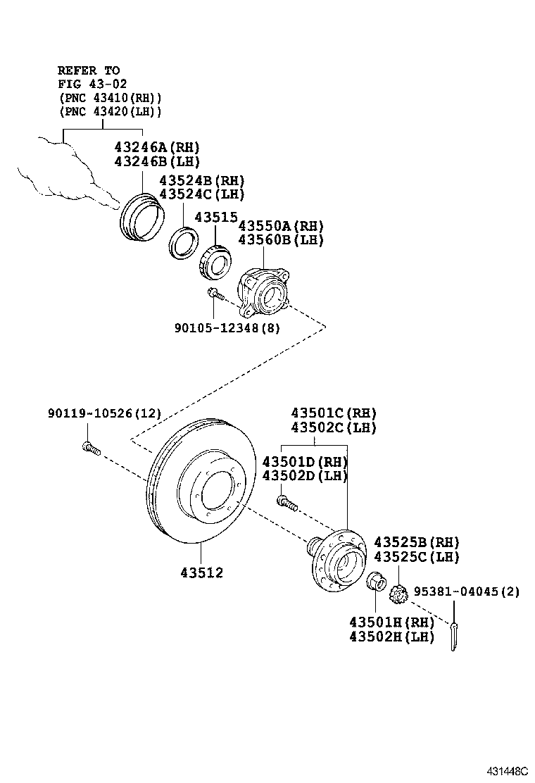  HIACE REGIUSACE |  FRONT AXLE HUB