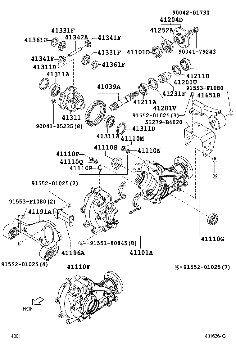  RUSH |  FRONT AXLE HOUSING DIFFERENTIAL