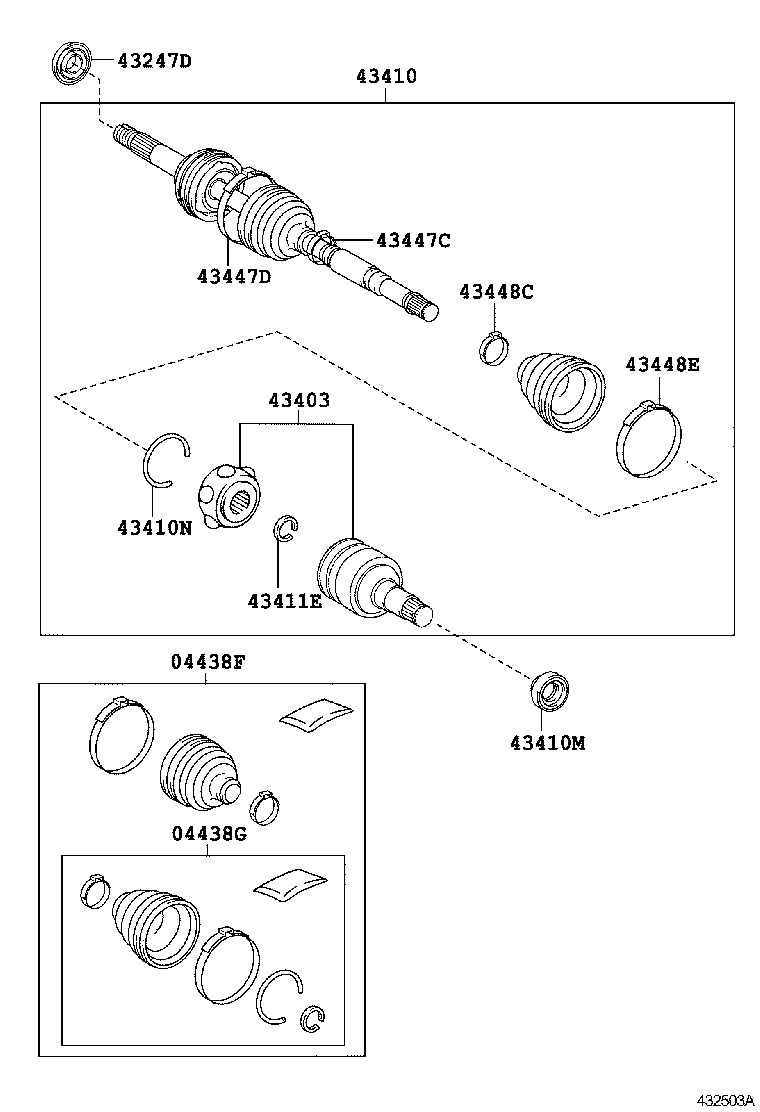  DYNA TOYOACE |  FRONT DRIVE SHAFT