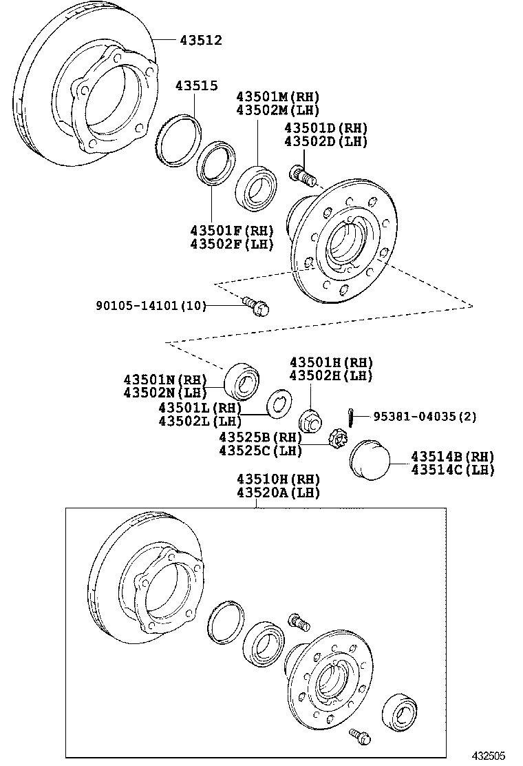 DYNA TOYOACE |  FRONT AXLE HUB