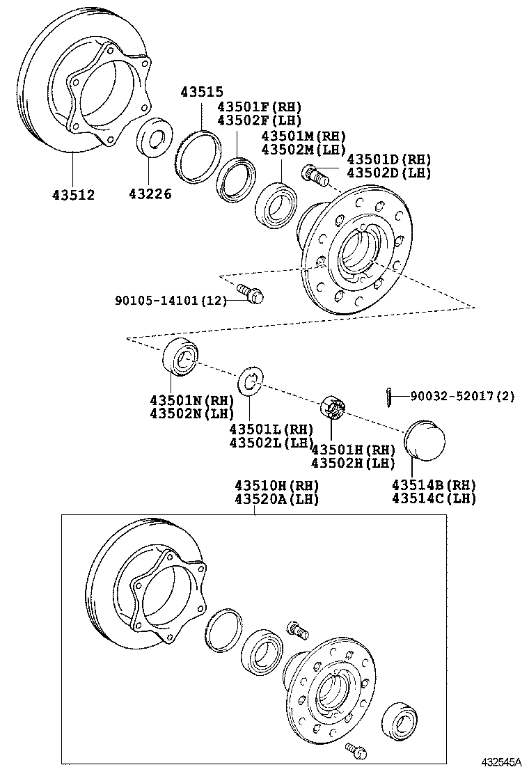 DYNA TOYOACE |  FRONT AXLE HUB