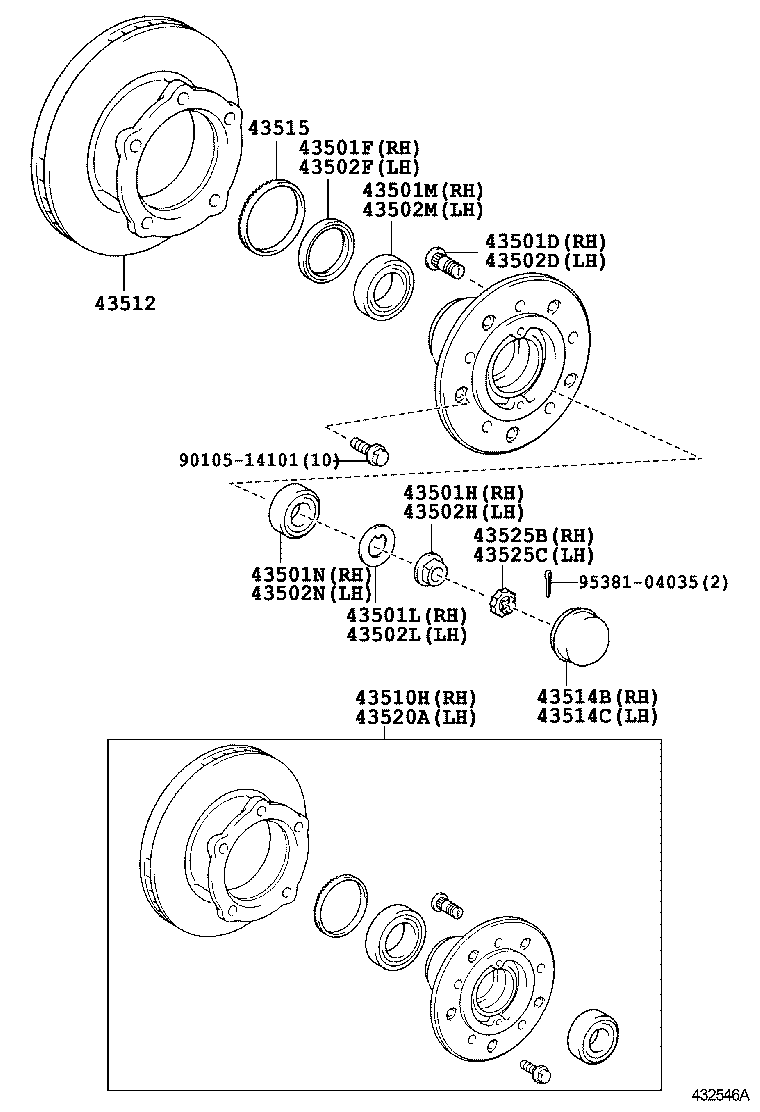  DYNA TOYOACE |  FRONT AXLE HUB