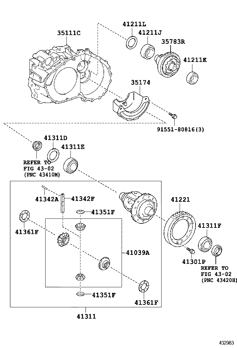  RX270 350 450H |  FRONT AXLE HOUSING DIFFERENTIAL