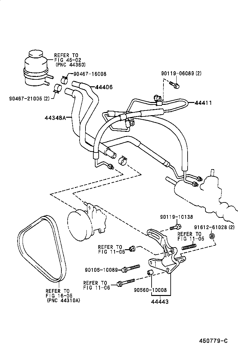  CROWN COMFORT SED |  POWER STEERING TUBE