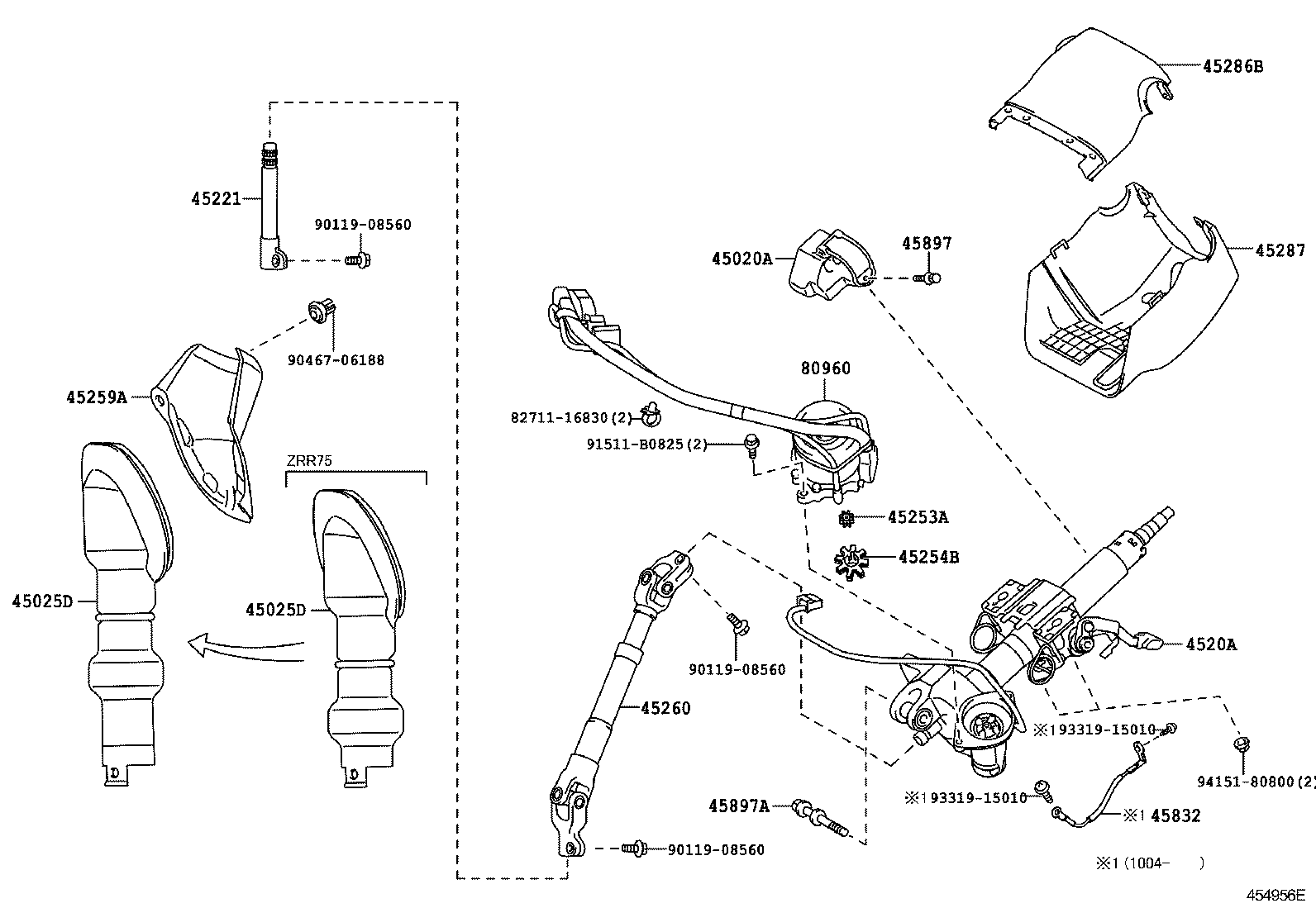 NOAH VOXY |  STEERING COLUMN SHAFT