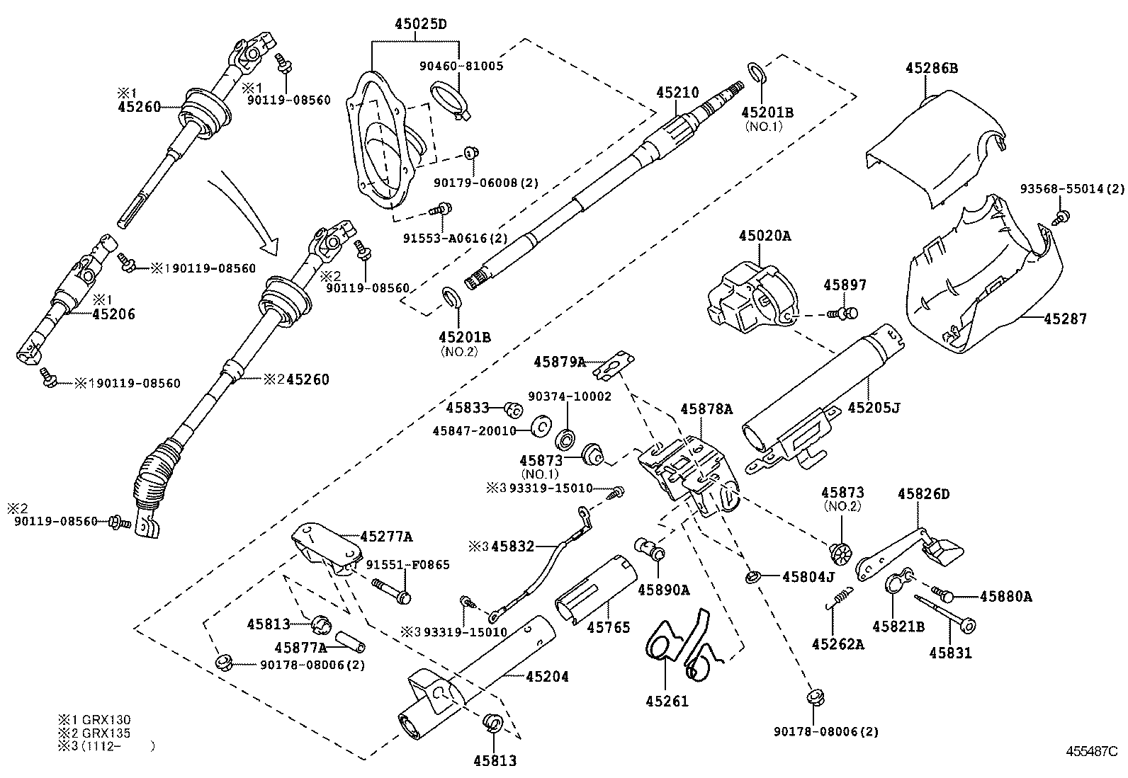  MARK X |  STEERING COLUMN SHAFT
