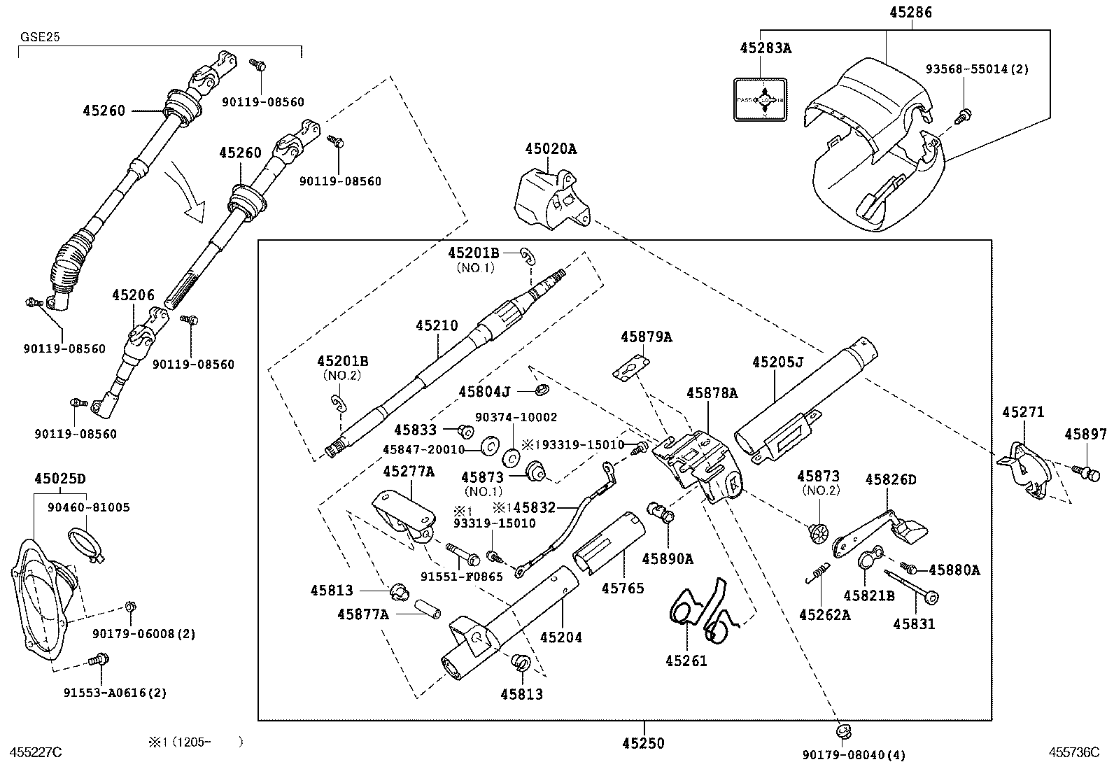 IS250 350 |  STEERING COLUMN SHAFT