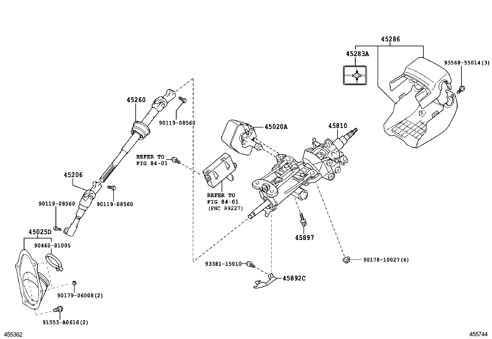  IS250C 350C |  STEERING COLUMN SHAFT