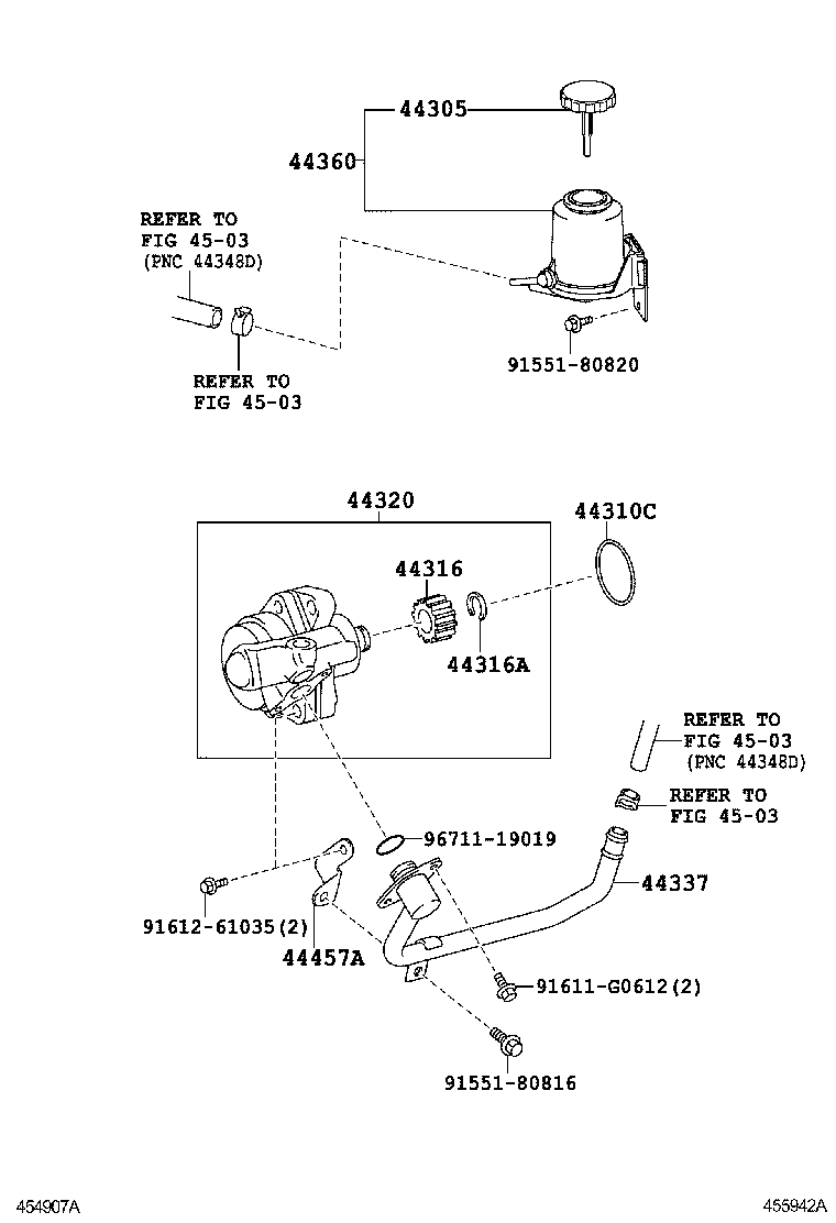  DYNA TOYOACE |  VANE PUMP RESERVOIR POWER STEERING