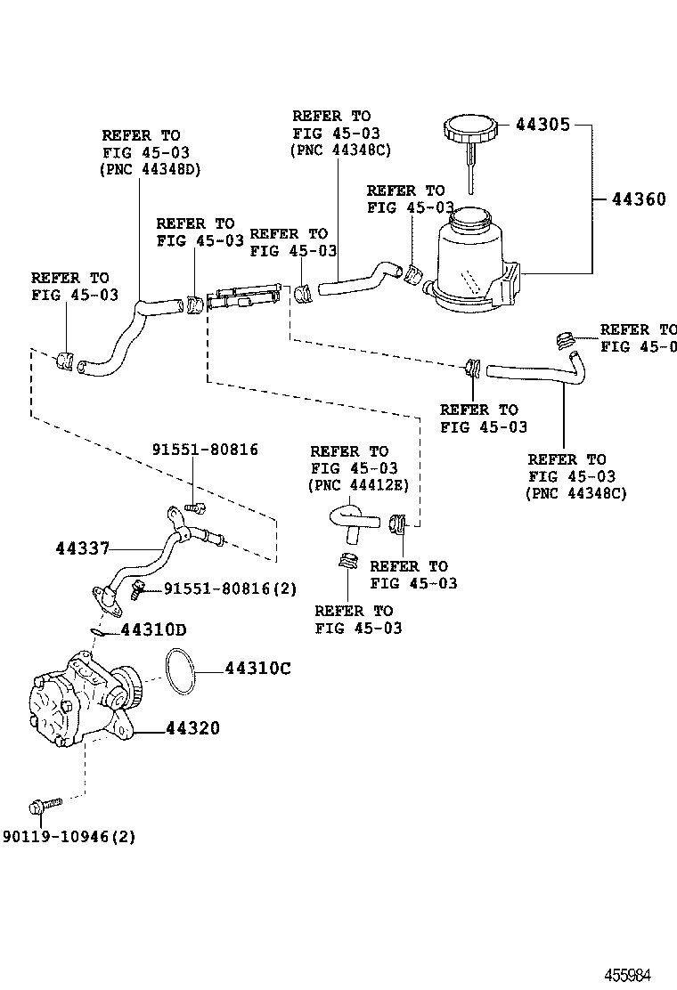 DYNA TOYOACE |  VANE PUMP RESERVOIR POWER STEERING