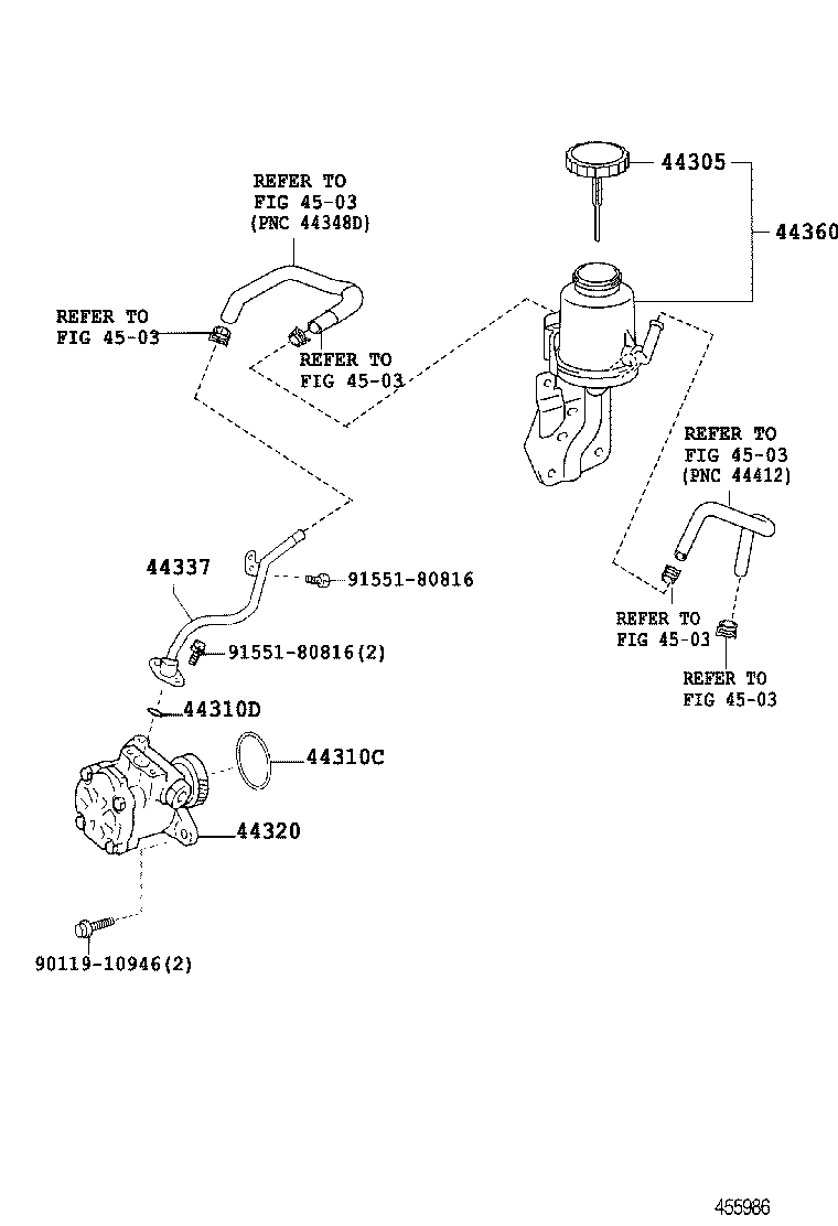 DYNA TOYOACE | VANE PUMP RESERVOIR POWER STEERING