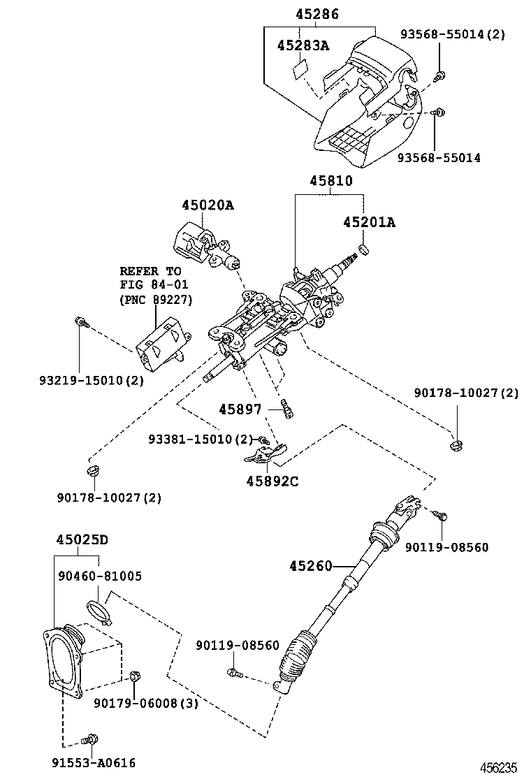  LS600H 600HL |  STEERING COLUMN SHAFT
