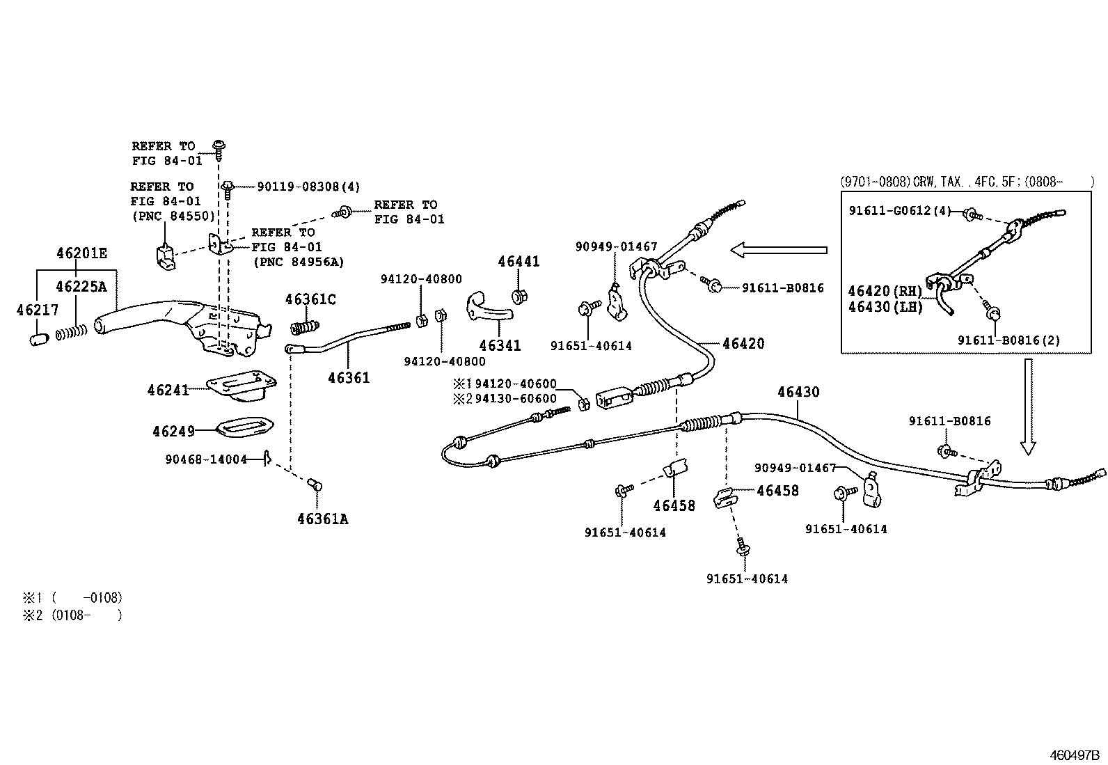  CROWN COMFORT SED |  PARKING BRAKE CABLE