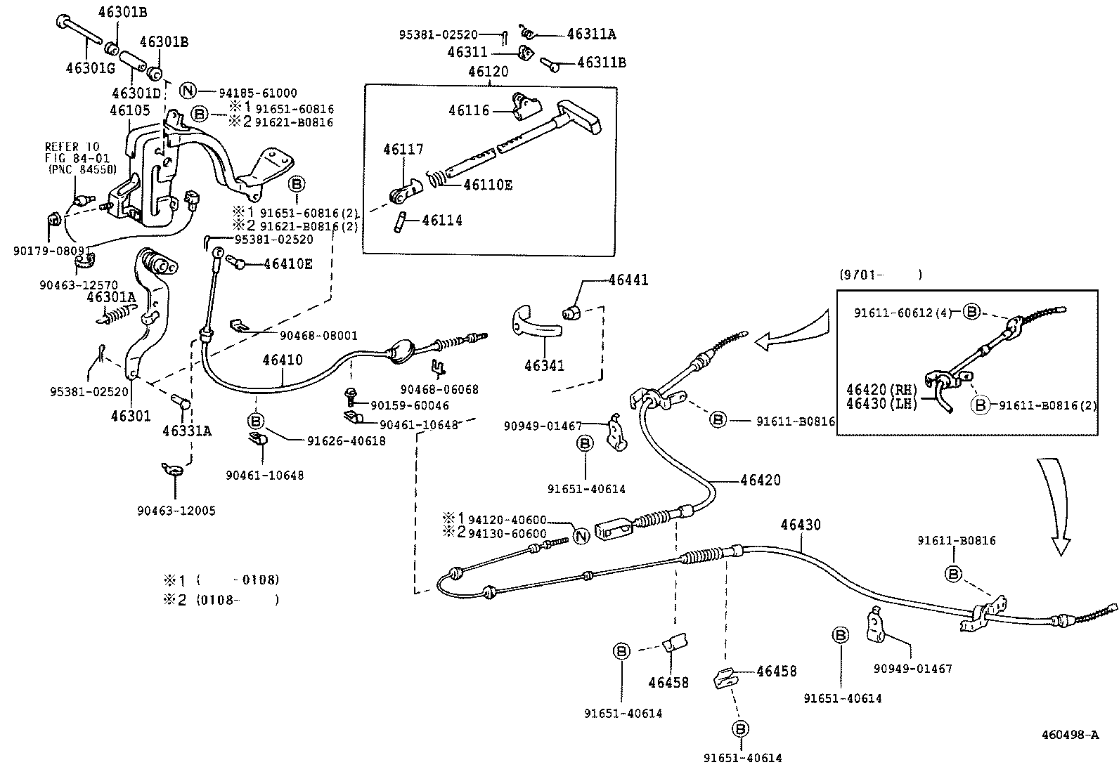  CROWN COMFORT SED |  PARKING BRAKE CABLE