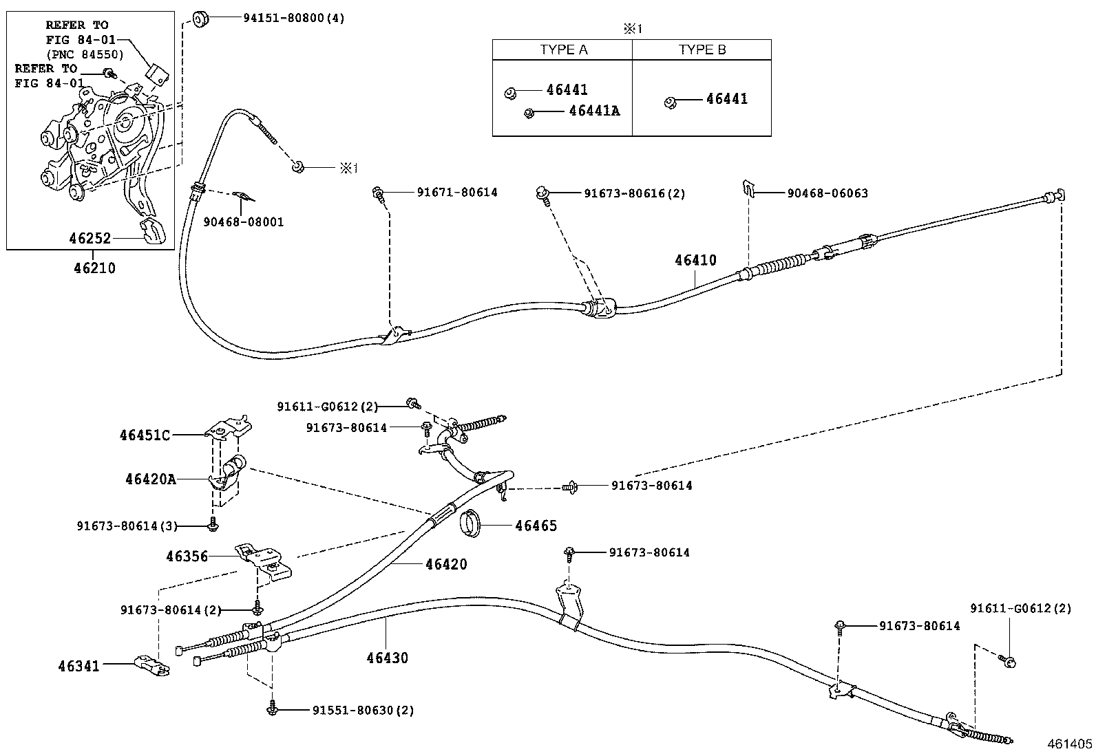 ESTIMA |  PARKING BRAKE CABLE