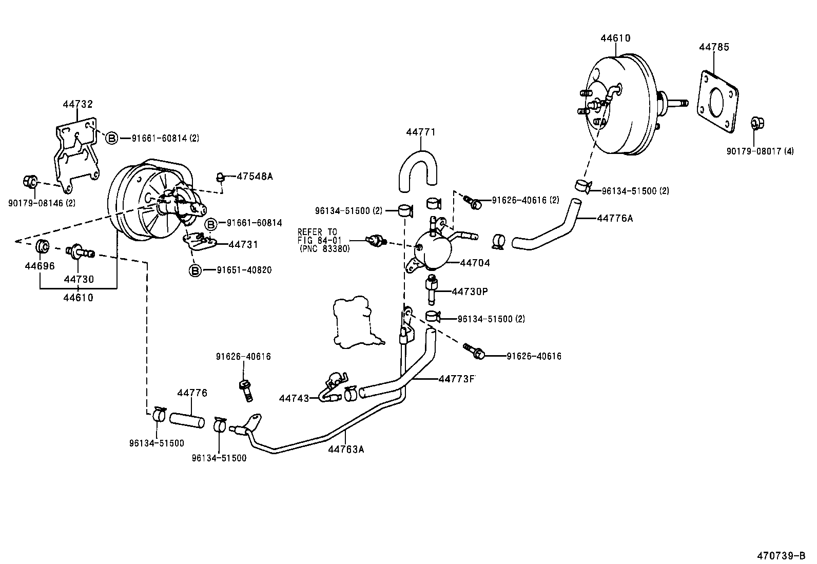  CROWN COMFORT SED |  BRAKE BOOSTER VACUUM TUBE