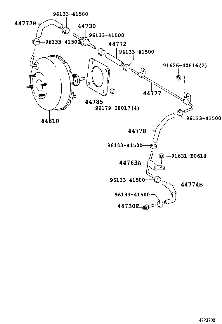 CROWN COMFORT SED |  BRAKE BOOSTER VACUUM TUBE