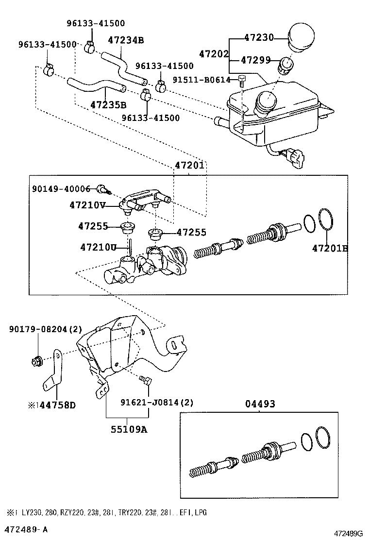  DYNA TOYOACE |  BRAKE MASTER CYLINDER