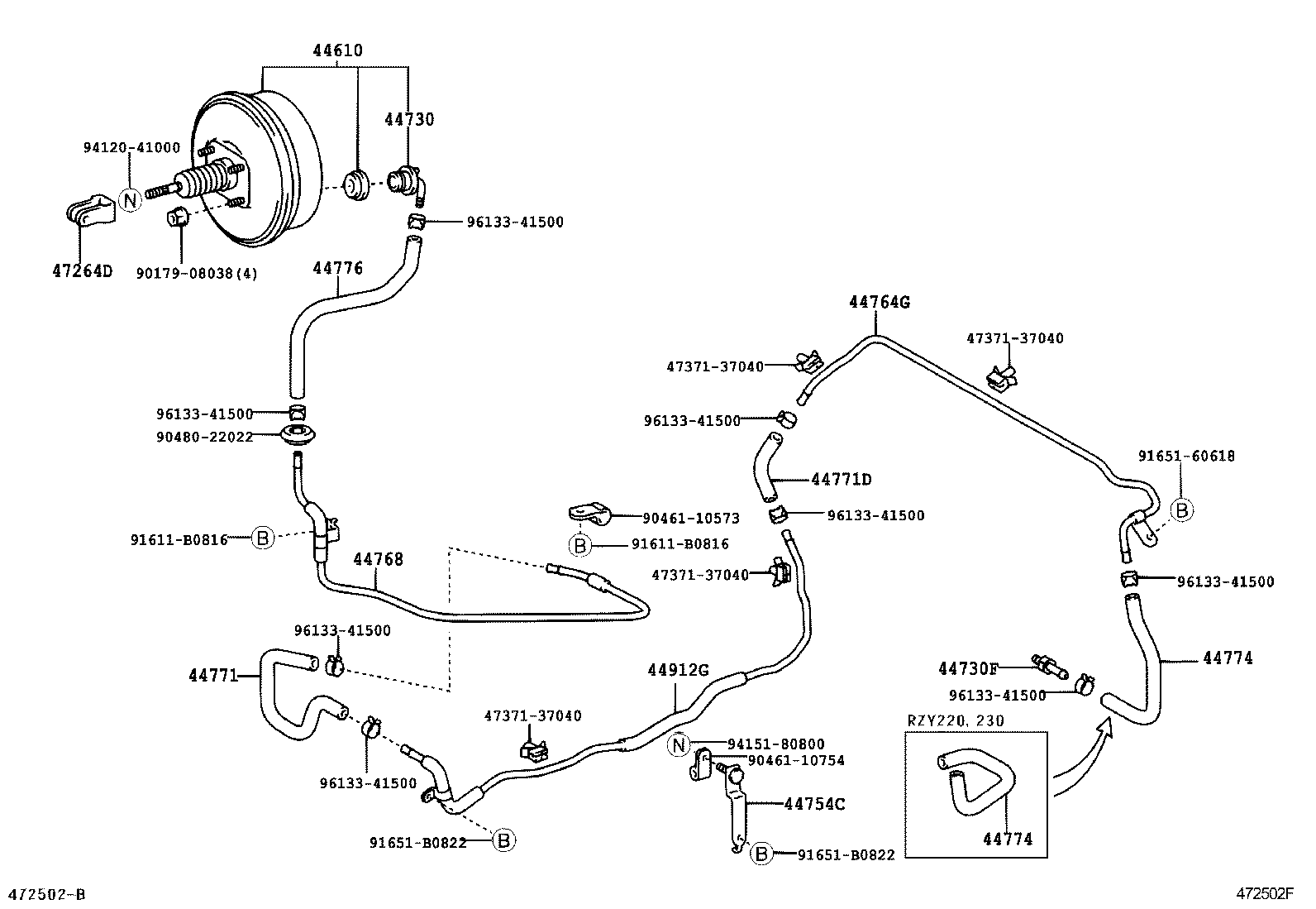  DYNA TOYOACE |  BRAKE BOOSTER VACUUM TUBE