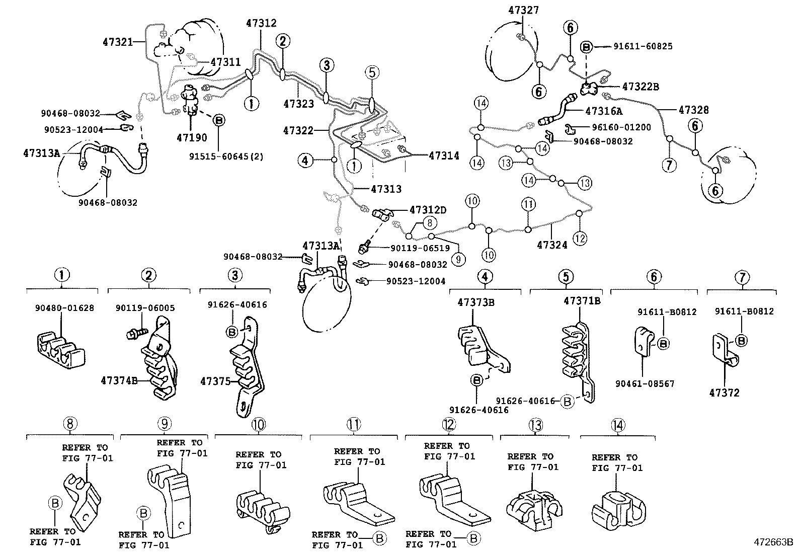  CROWN COMFORT SED |  BRAKE TUBE CLAMP