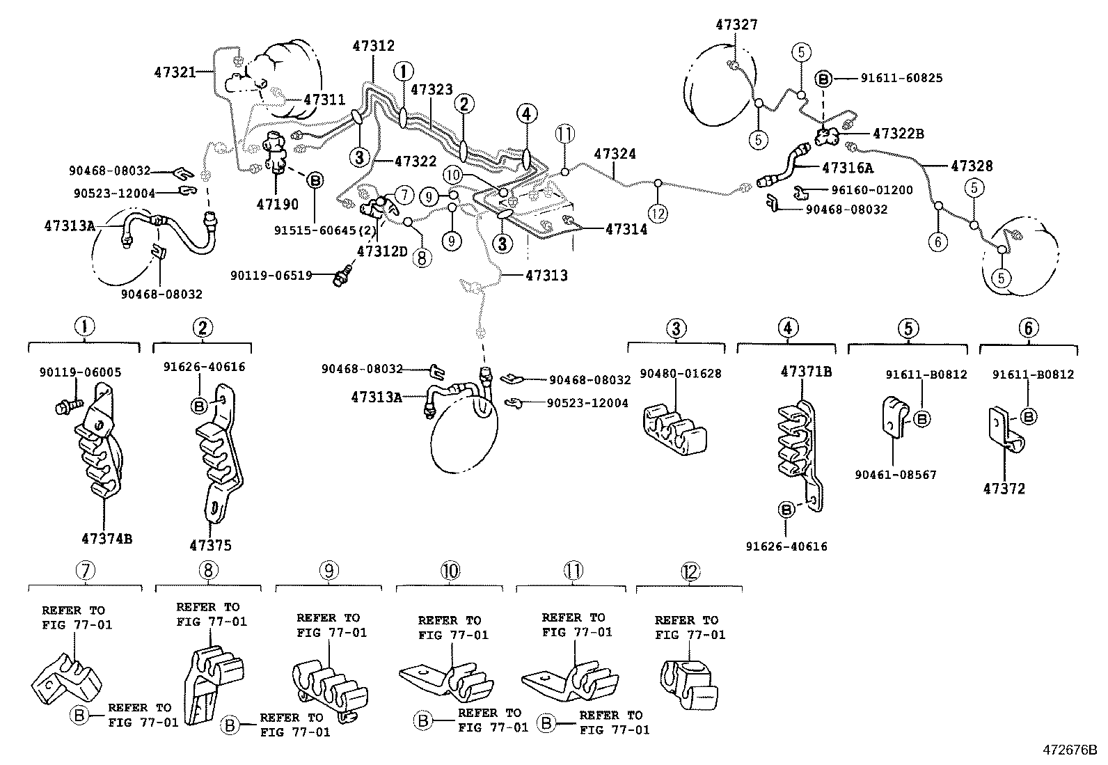  CROWN COMFORT SED |  BRAKE TUBE CLAMP