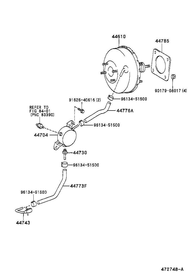  CROWN COMFORT SED |  BRAKE BOOSTER VACUUM TUBE