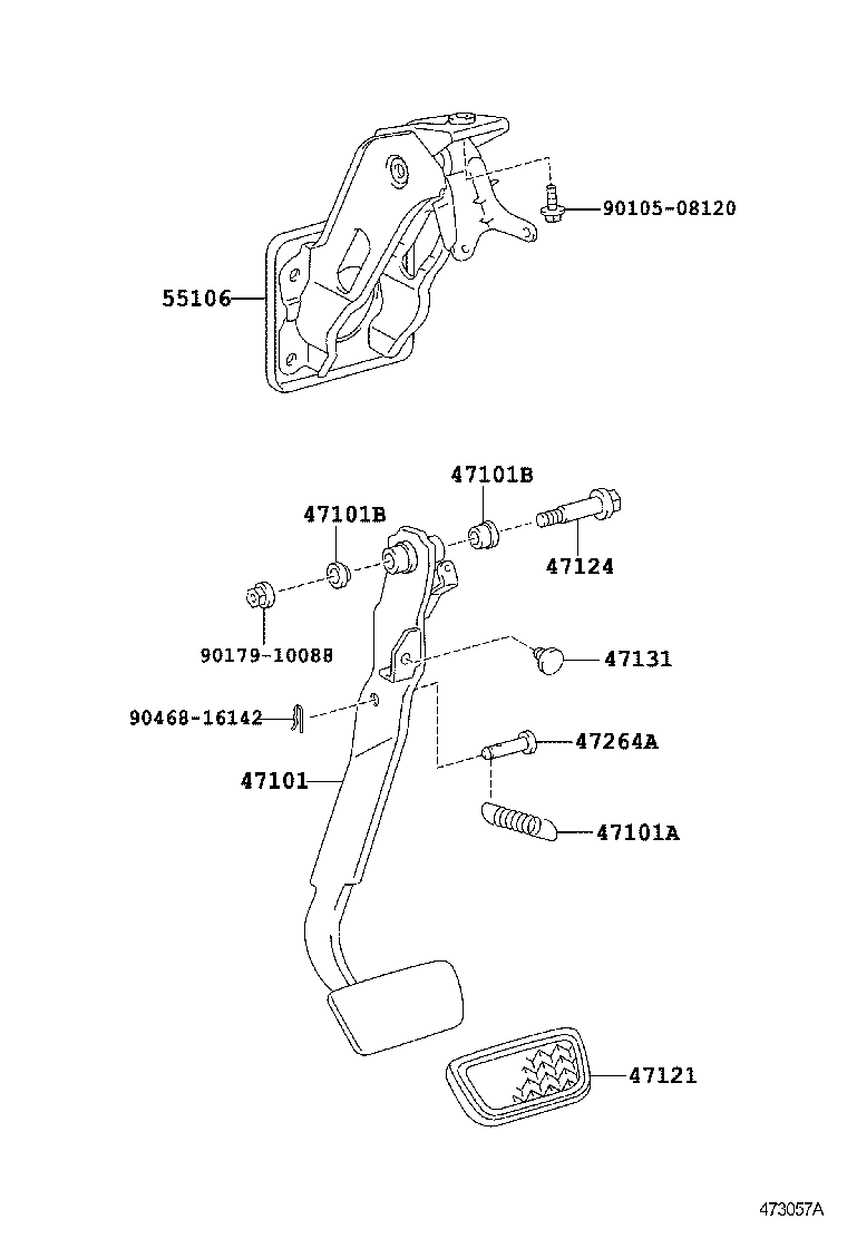  PROBOX SUCCEED |  BRAKE PEDAL BRACKET