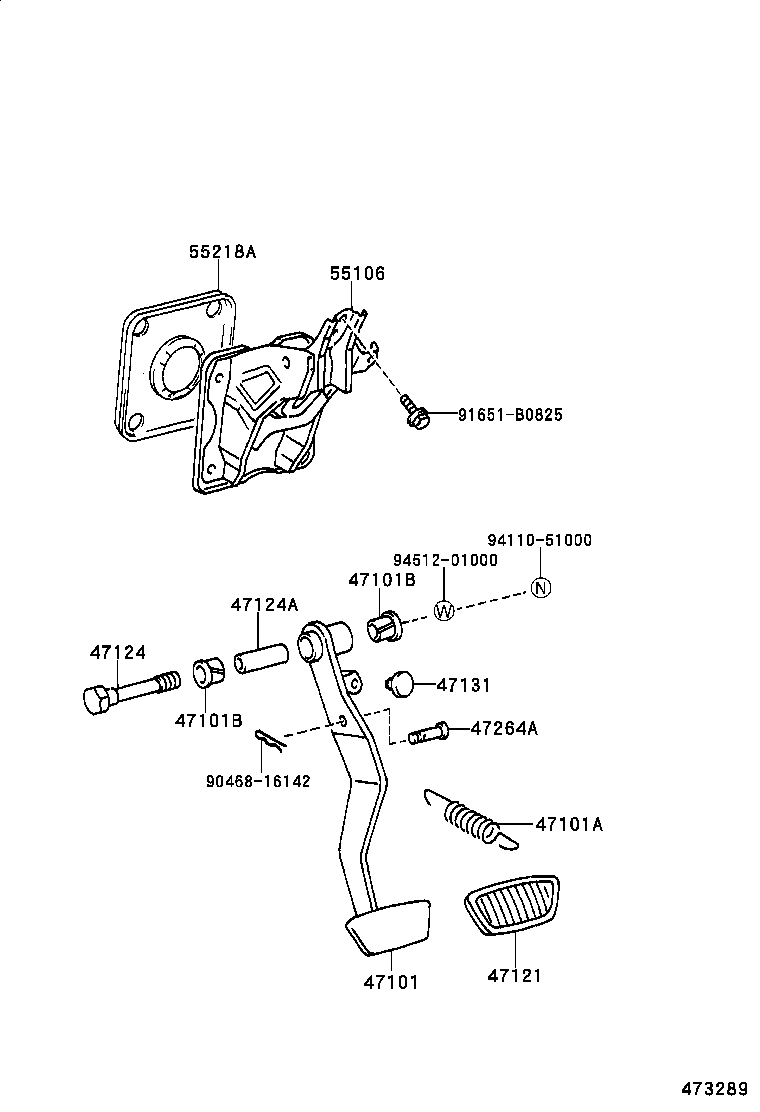  CROWN COMFORT SED |  BRAKE PEDAL BRACKET