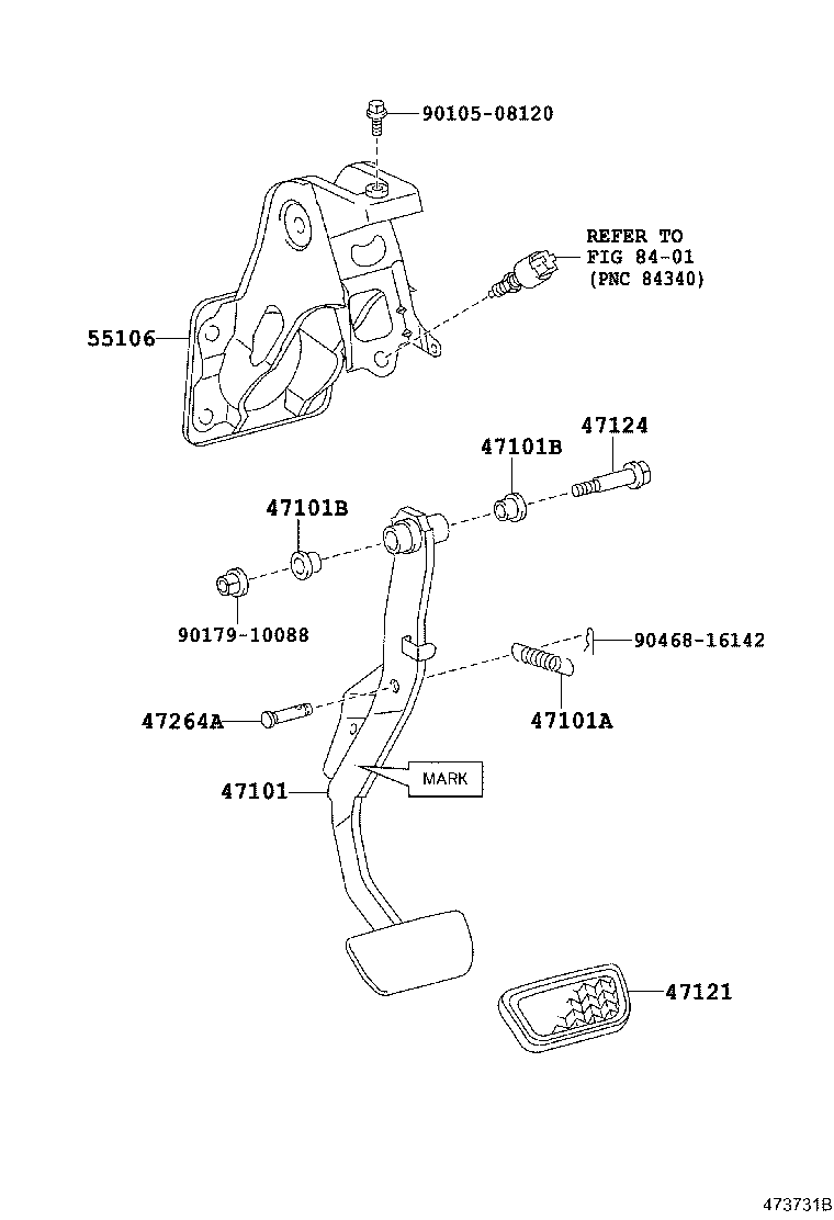  SIENTA |  BRAKE PEDAL BRACKET