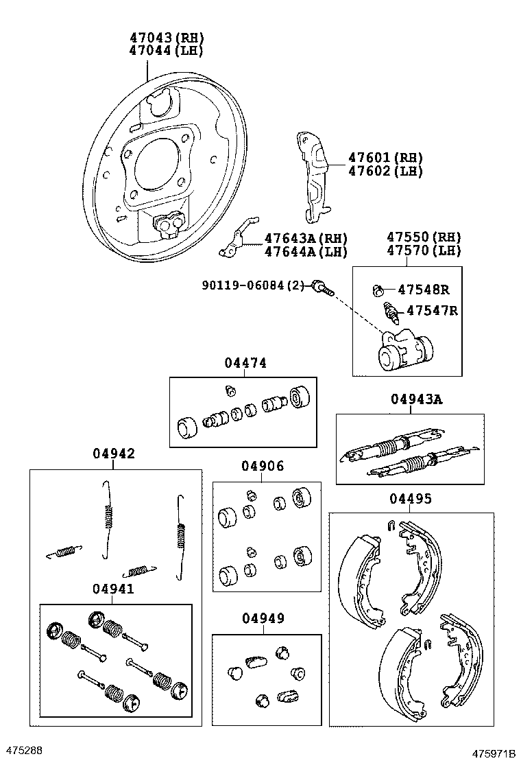  PREMIO ALLION |  REAR DRUM BRAKE WHEEL CYLINDER BACKING PLATE