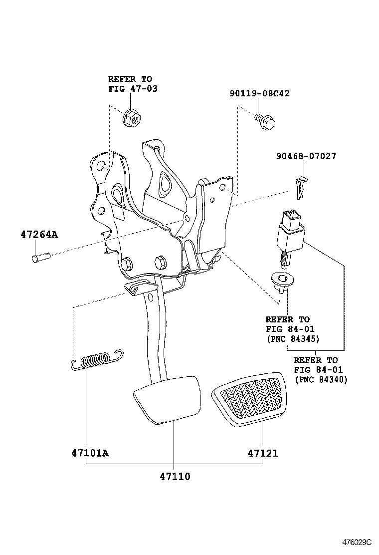  NOAH VOXY |  BRAKE PEDAL BRACKET